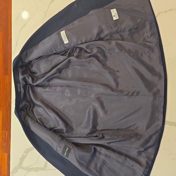 VTG 100% Virgin Wool Single Breasted Classic Navy Blazer Sports Jacket Size 46R - Picture 7 of 12